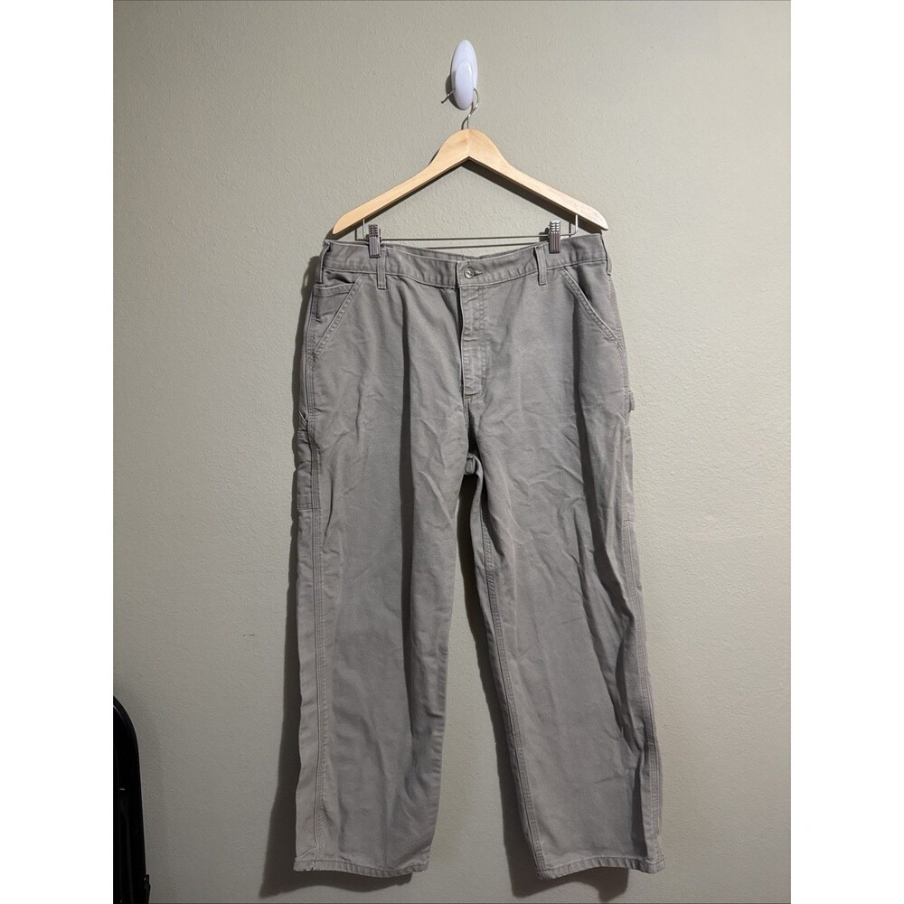 Carhartt B11 Dungaree Fit Duck Canvas Work Pants Tan 38x30 Heavy Duty